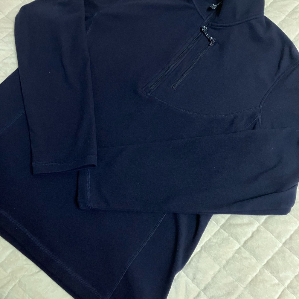 Berkley Jensen Navy Mens Quarter-Zip Pullover M - Picture 4 of 6